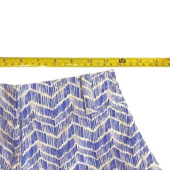 Vineyard Vines size 00 shorts blue white elastic waist geometric shape - Picture 4 of 7